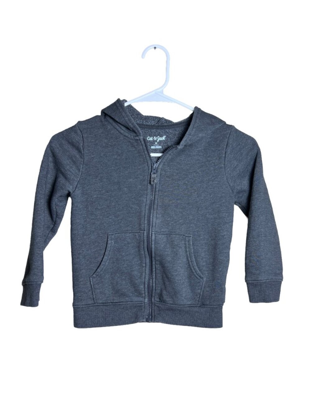 Cat & Jack Gray Zip Up Hoodie 5T Toddler Basic